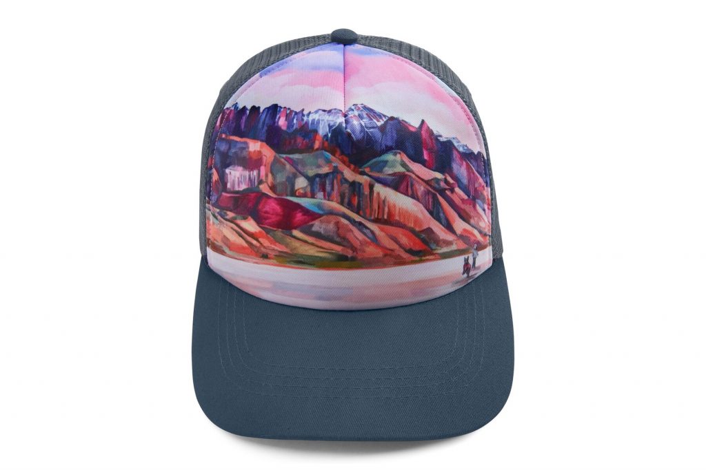 Alvord Desert inspired trucker hat from the Ruffwear Artist Series Quencher